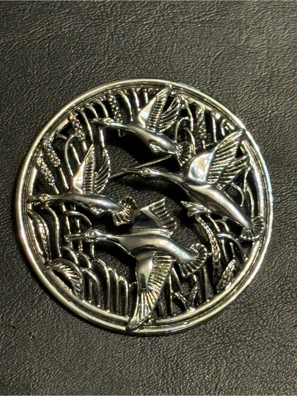 Vintage 1967 Sarah Coventry “Birds In Flight” Convertible Brooch/Pendant Silver